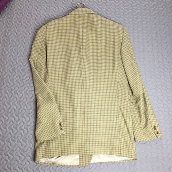 Tallis UOMO for Nordstrom Tweed plaid sport coat 37L - Picture 4 of 7